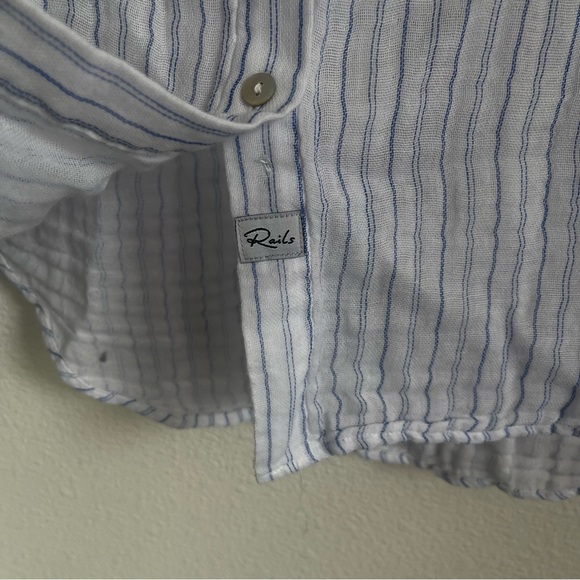 Rails Striped Button Down Long Sleeve Pocket Shirt - Picture 6 of 7